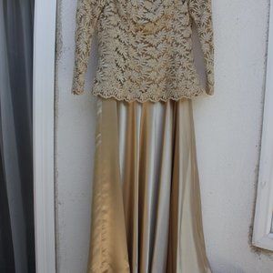 Jovani Lace Bridal Fabric evening long dress, long sleeves